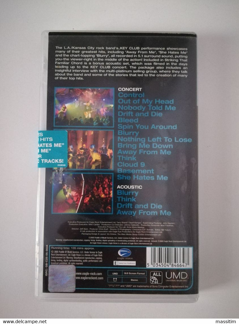 Puddle Of Mudd – Striking That Familiar Chord – Live In UMD Per PSP - Sigillato, Mai Usato. - Hard Rock & Metal