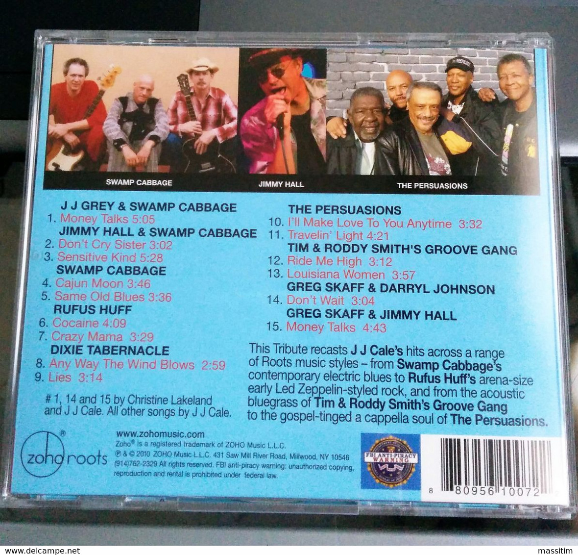Tribute To JJ Cale. Vol. 1 - Zoho Record 2010 - CD Originale USA - Raro ! - Blues