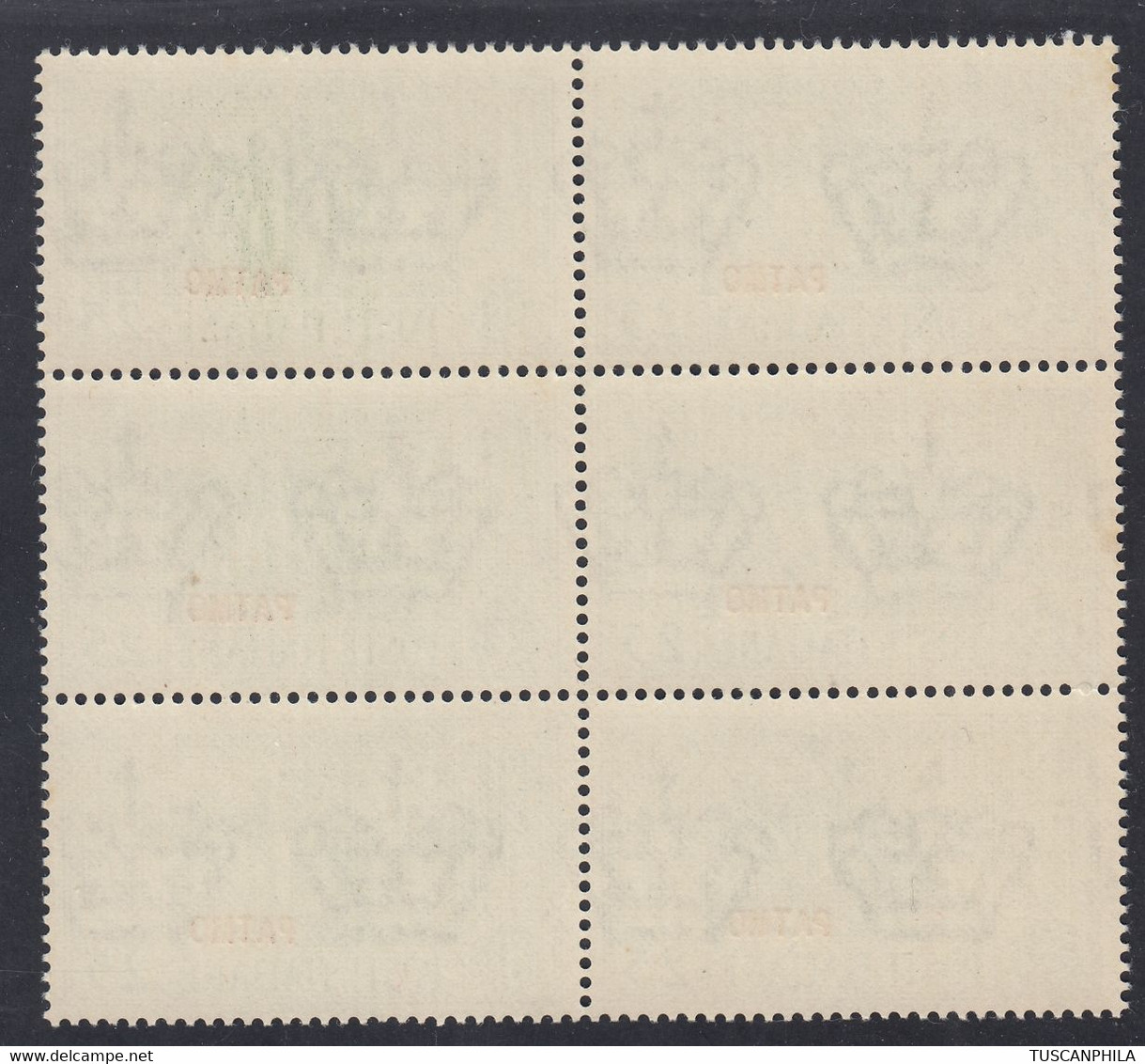 1932 Blocco Di 6 Valori Sass. 19 MNH** Cv 420 - Egeo (Patmo)