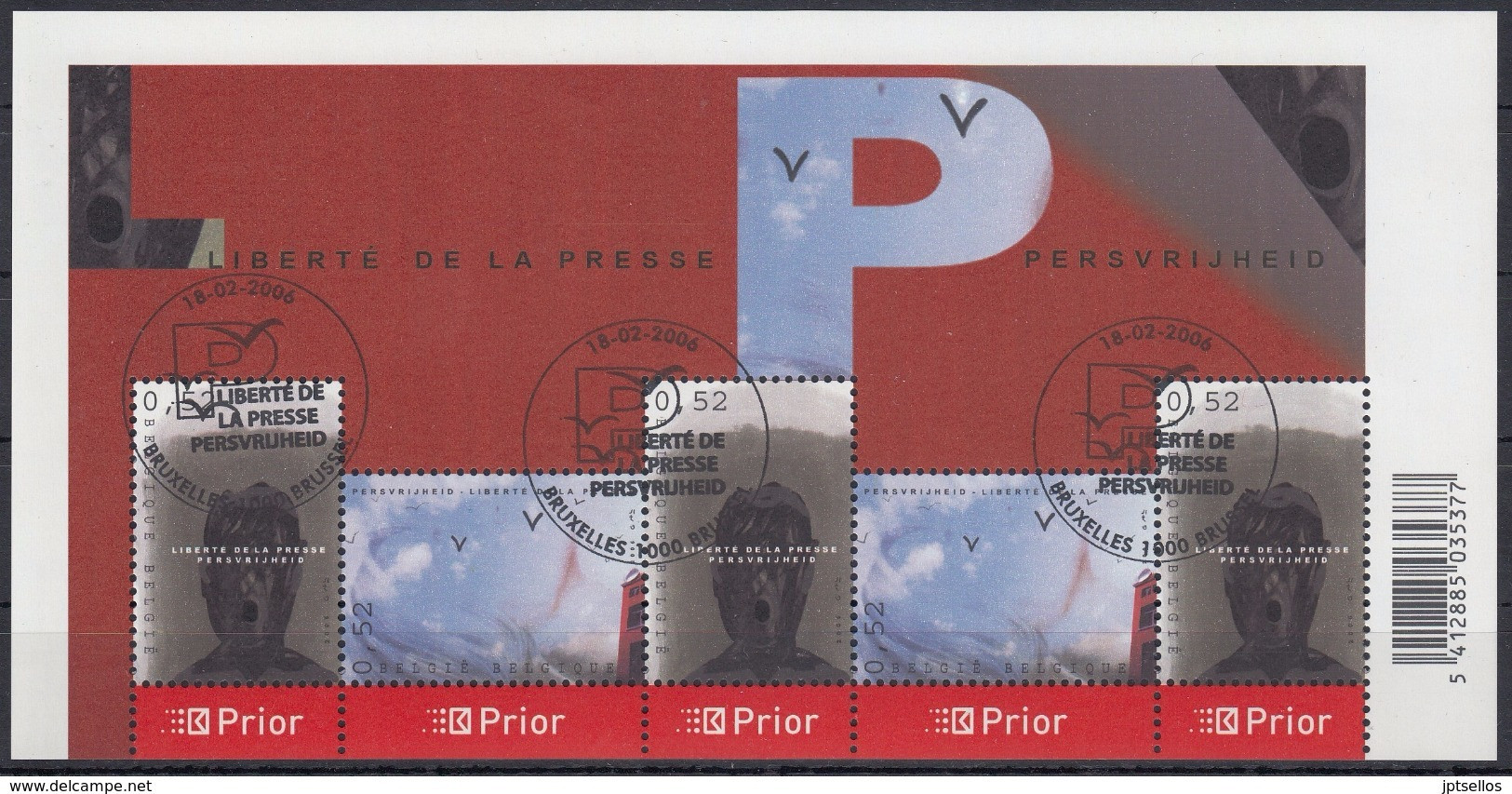 BELGIQUE 2006 Nº F3479 EN HB USADO 1º DIA - Used Stamps