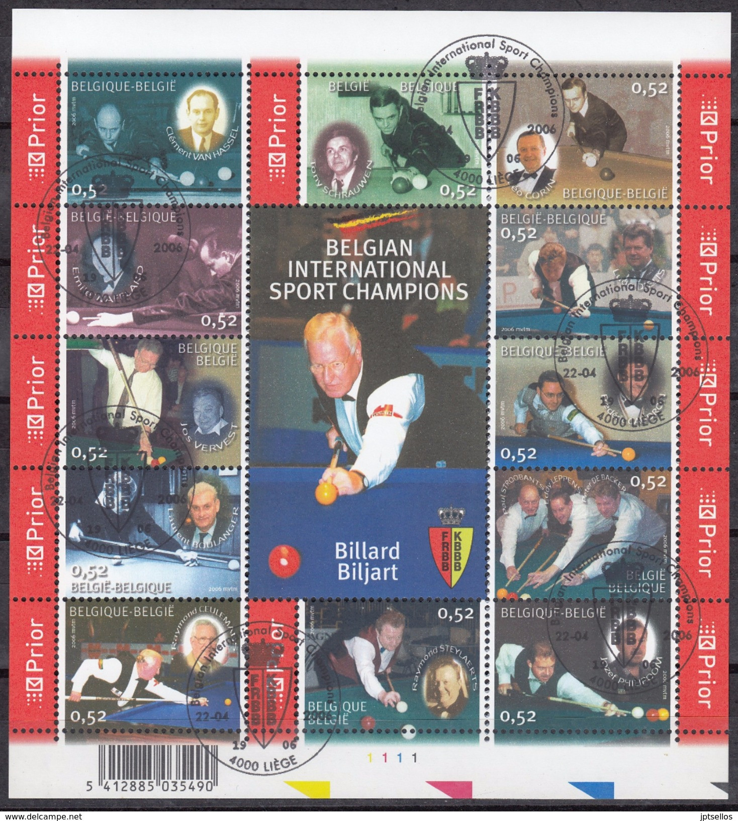 BELGIQUE 2006 Nº 3488/99 EN HB USADO 1º DIA - Used Stamps