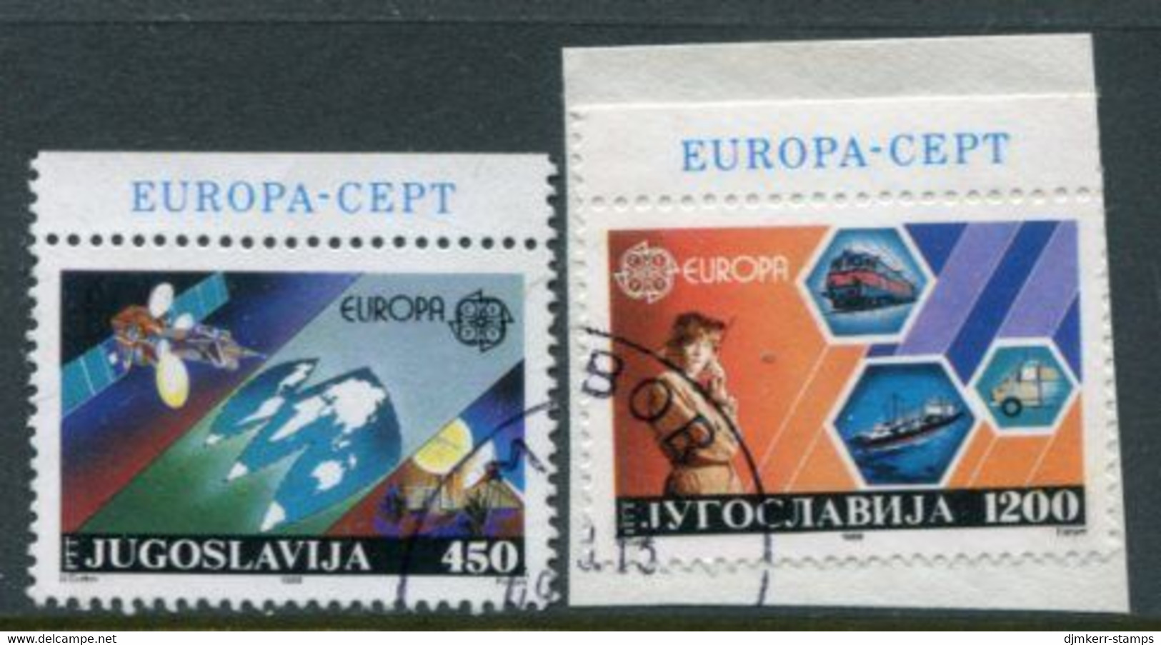 YUGOSLAVIA 1988 Europa: Transport And Communications Used.  Michel 2273-74 - Usados