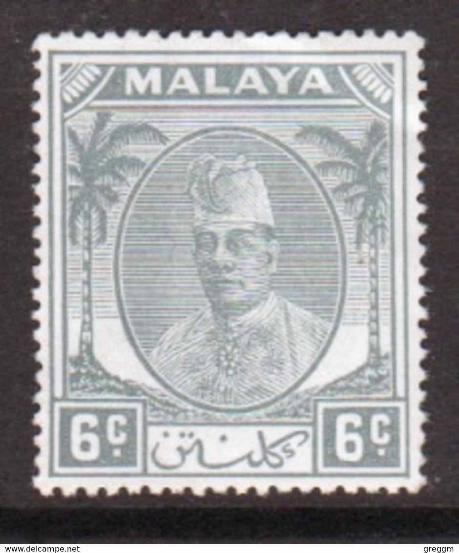 Malaya Kelantan 1951 Single 6c Definitive Stamp In Mounted Mint - Kelantan