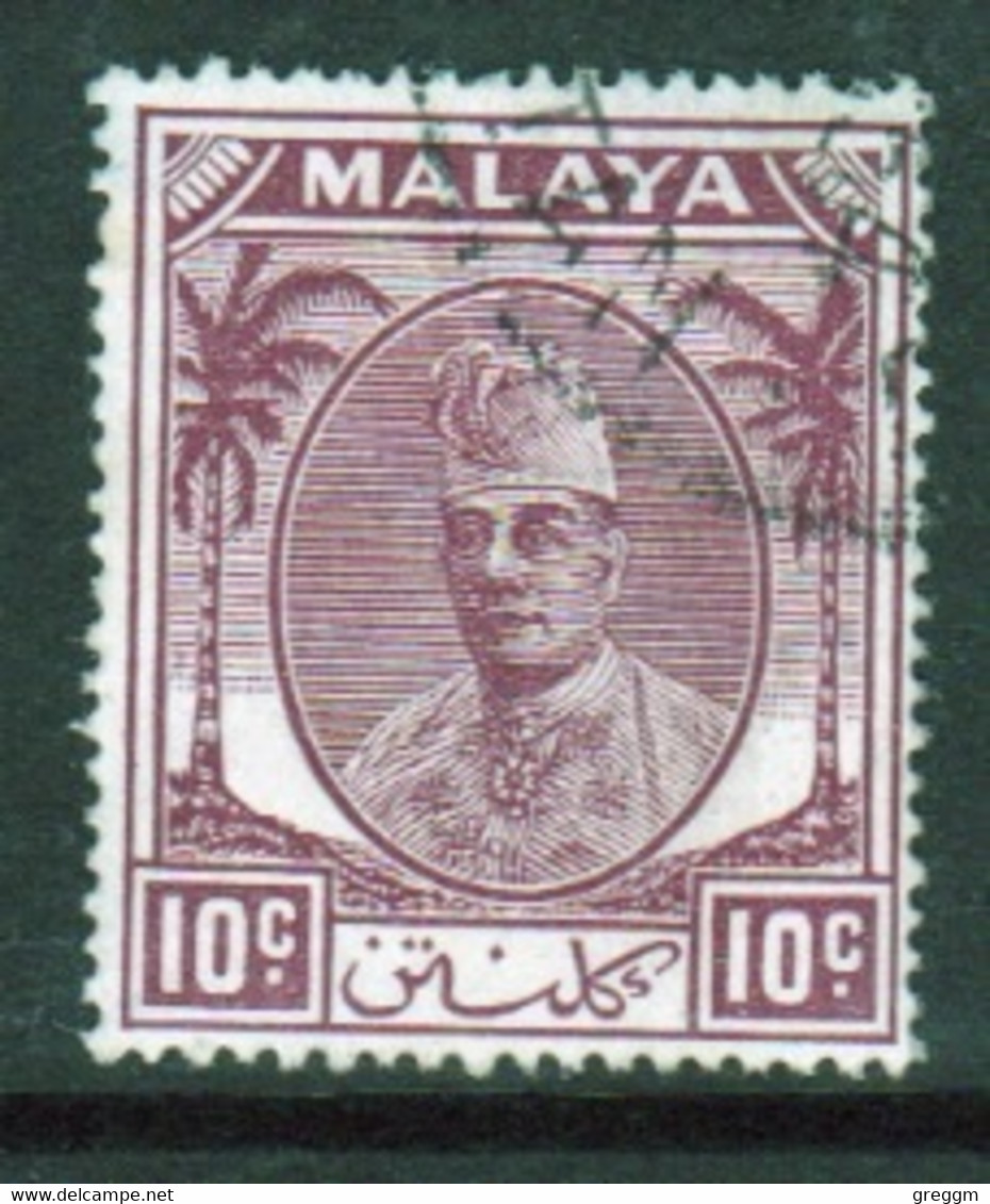 Malaya Kelantan 1951 Single 10c Definitive Stamp In Fine Used - Kelantan