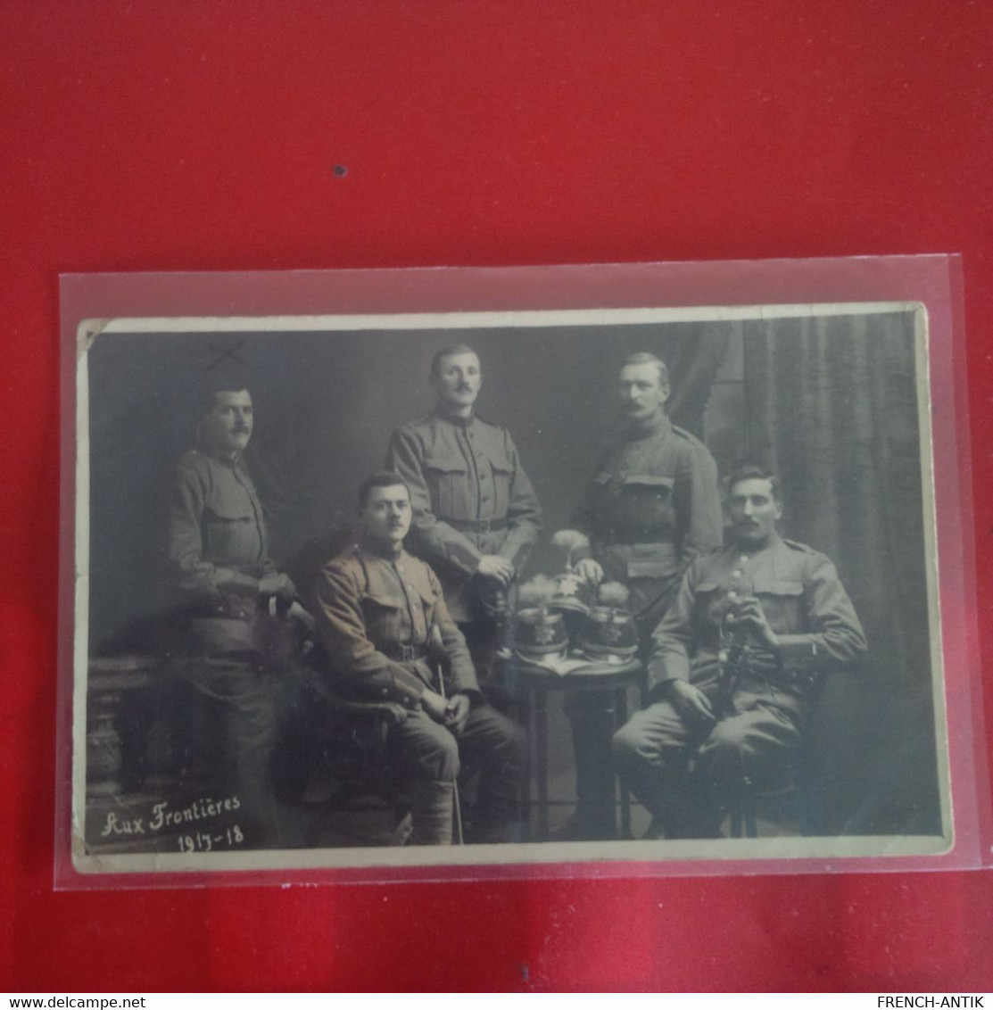 CARTE PHOTO DOUANE DOUANIER AUX FRONTIERES 1917 1918 - Aduana
