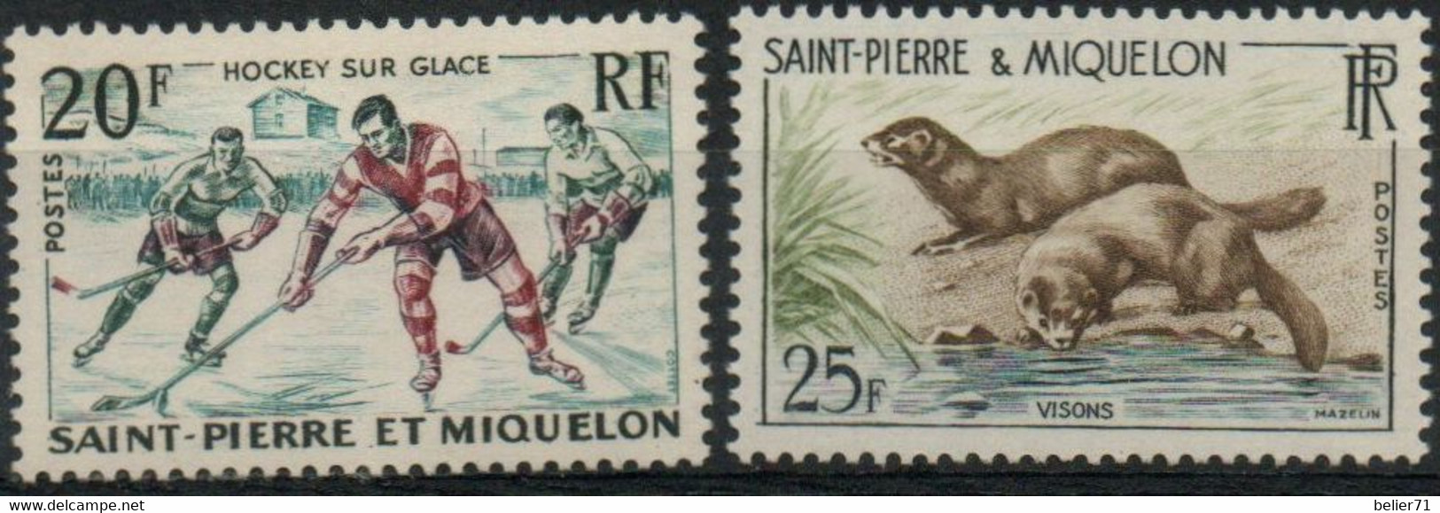 Saint Pierre Et Miquelon : N° 360 Et 361 Xx Neuf Sans Trace De Charnière Année 1959 - Ongebruikt