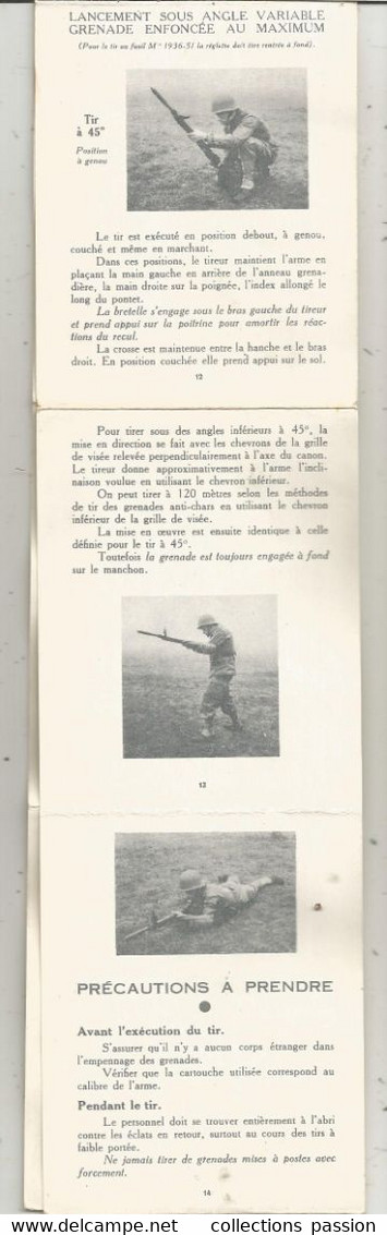 Militaria, Guide Technique Sommaire, 1952, GRENADES ANTI-PERSONNEL à Fusil Modéle 1952, 16 Pages,5 Scans, Frais Fr 1.95e - Documentos