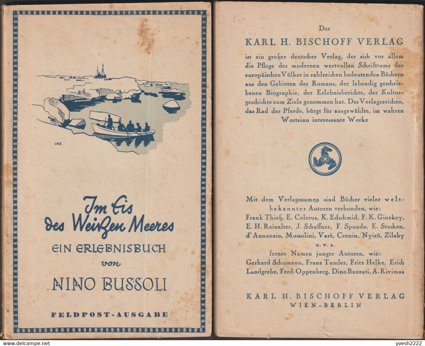 Allemagne 1942. Livre De Franchise Militaire. Dans La Glace De La Mer Blanche, Barque Et Banquise - Expediciones árticas