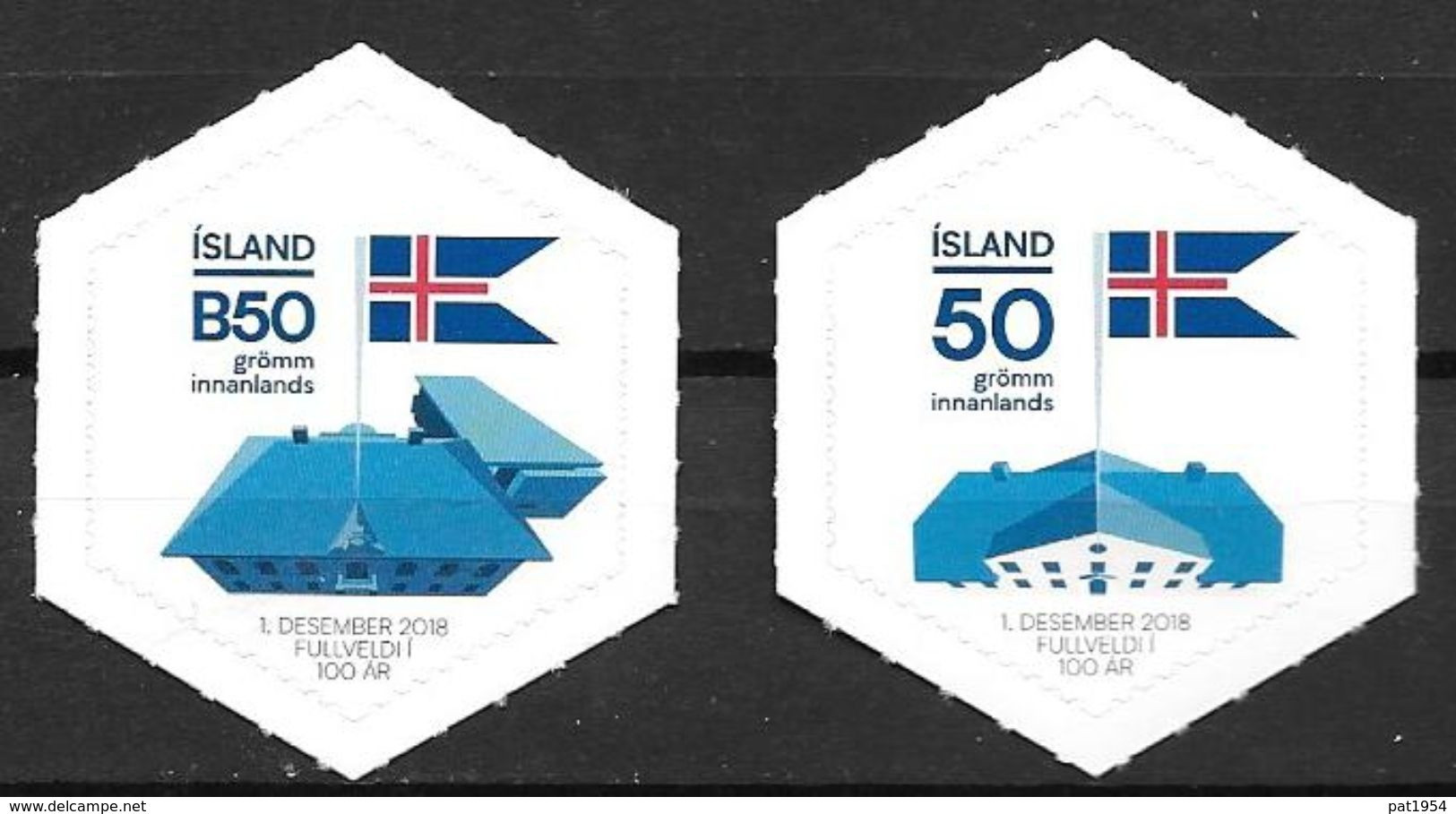 Islande 2018 N°1474/1475 Neufs 100 Ans D'indépendance - Used Stamps