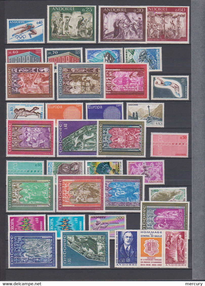 ANDORRE - Complet Neufs Luxe De 1960 à 1999 Au 1/6 De La Cote - 11 Scans - Collections