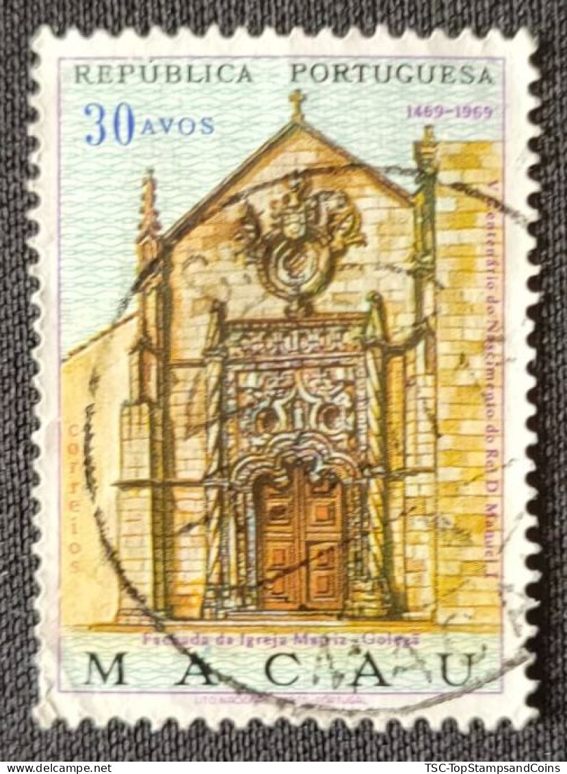 MAC5424U3 - V. Centenary Of The Birth Of King D. Manuel I - 30 Avos Used Stamp - Macau - 1969 - Used Stamps