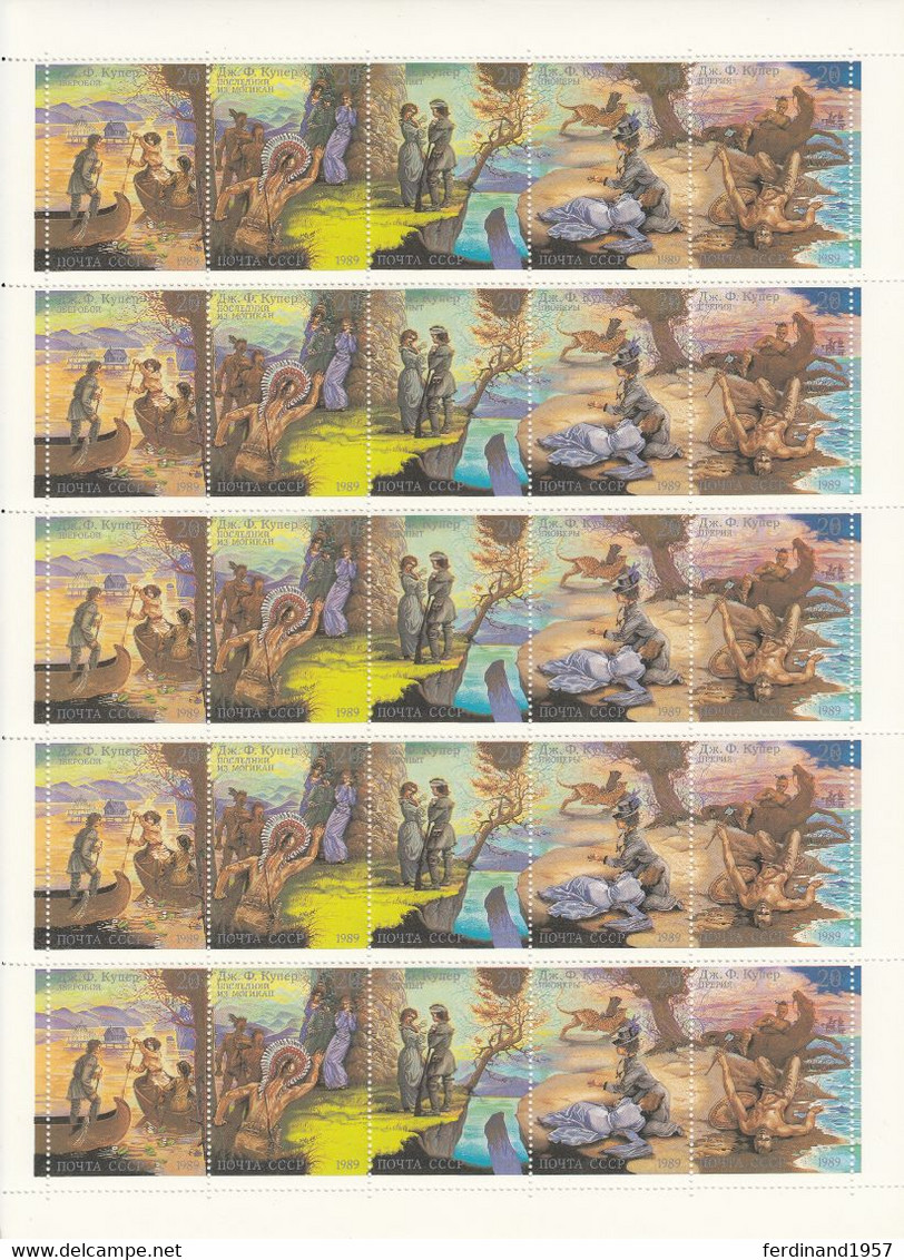 SU – 1989 – Mi. 6009-6013 Als Postfrische**ZD Bogen MNH - Feuilles Complètes