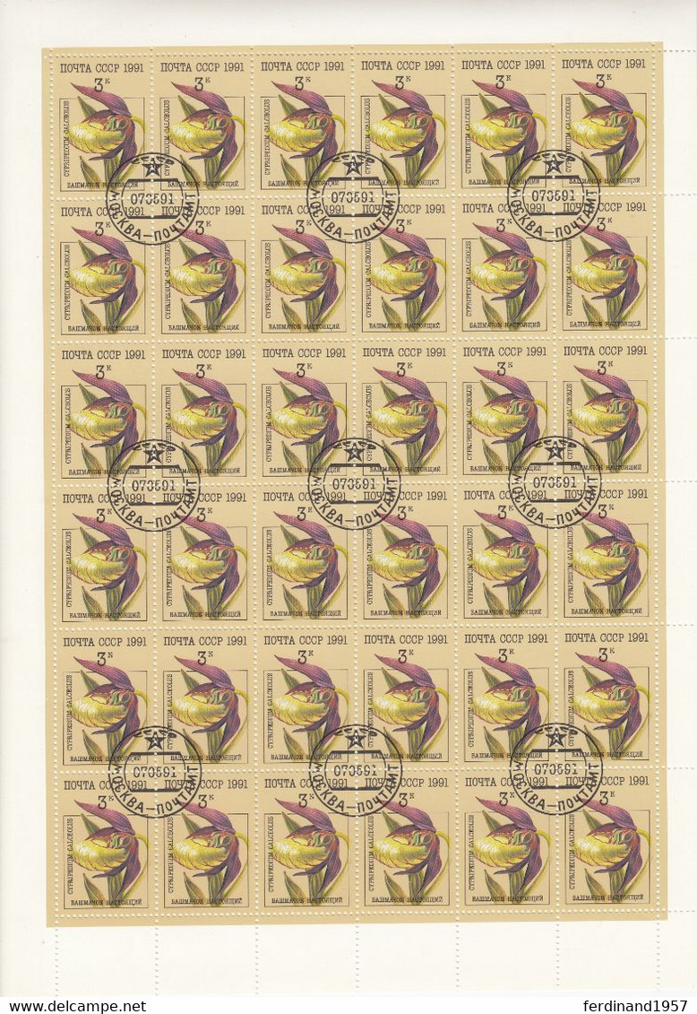 SU – 1991 – Mi. 6192-6196 Als Gestempelte Gebrauchte Bogen Satz USED - Full Sheets