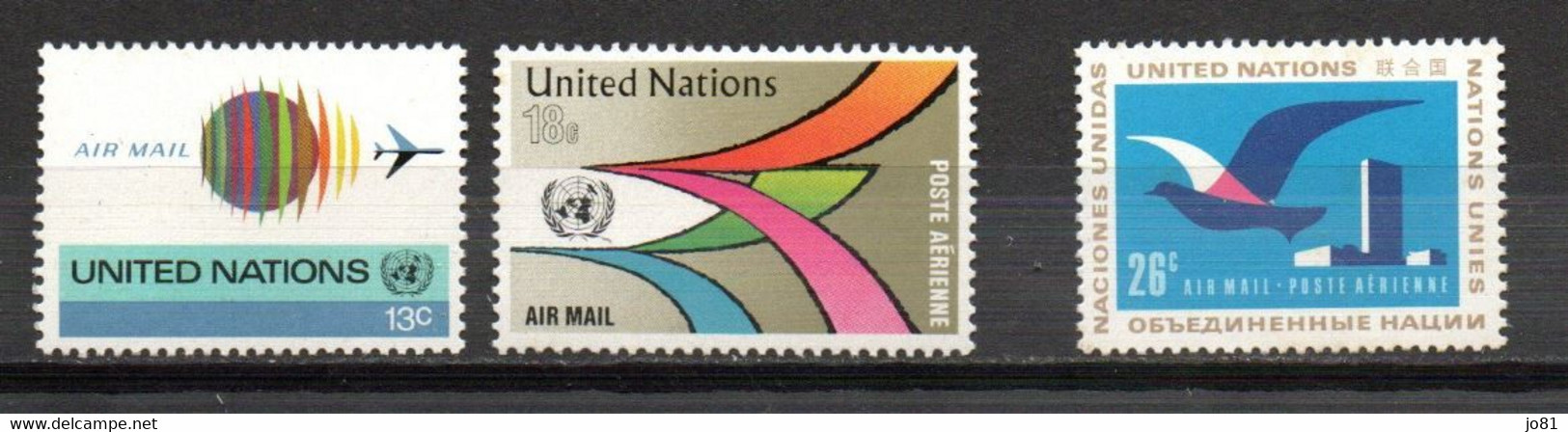 Nations-Unis - New-York YT PA 19-21 Neuf Sans Charnière - XX - MNH - Poste Aérienne