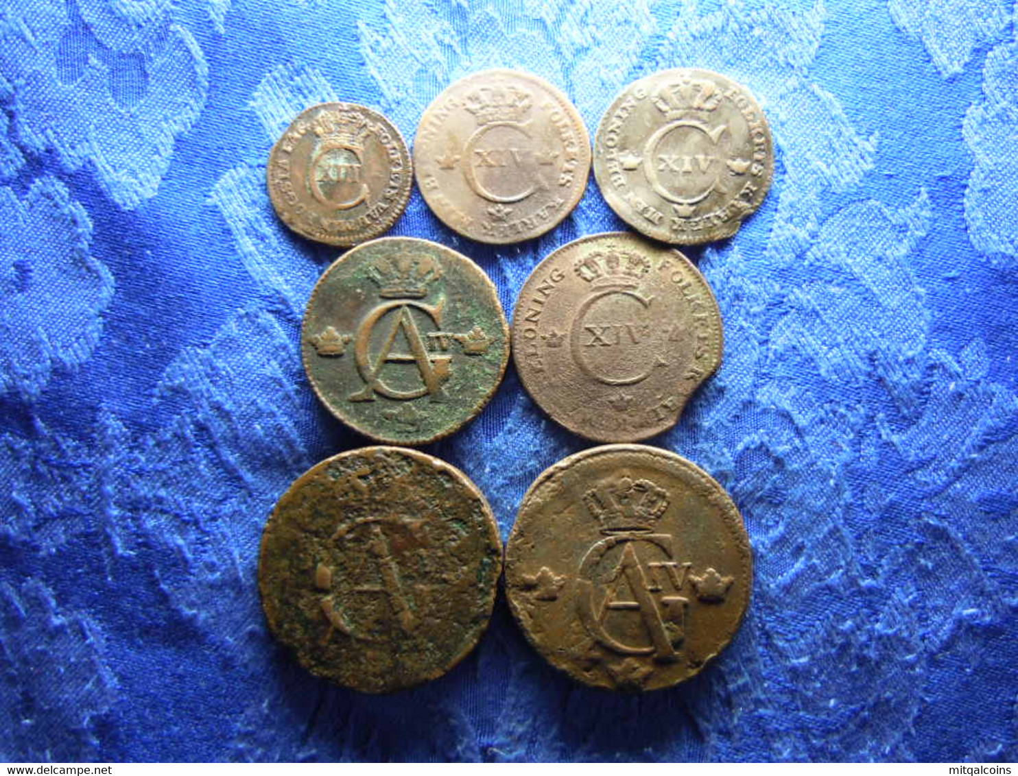 SWEDEN 1/12 SKILLING 1812, 1/4 SKILLING 1819, 1828, 1/2 SKILLING 1809, 1821, 1 SKILLING 1802, 1805 (7) Low Quality - Mezclas - Monedas