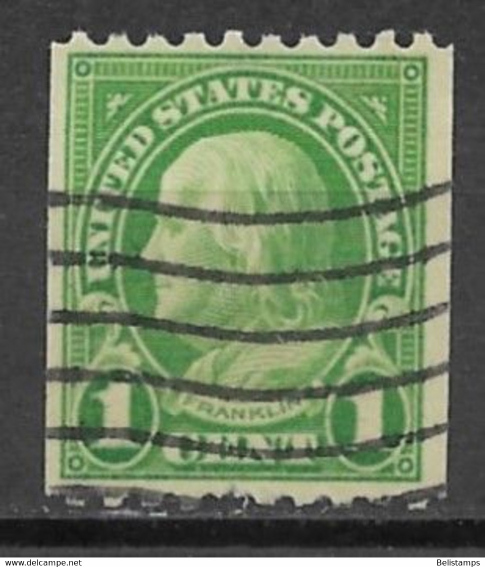 United States 1924. Scott #604 (U) Benjamin Franklin - Roulettes