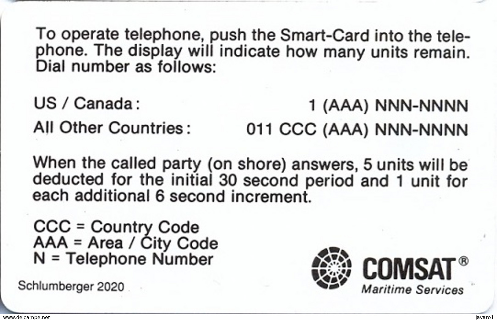 COMSAT : COM13A 100u COMSAT SI-6 (ctrl 2020) USED - Cartes à Puce