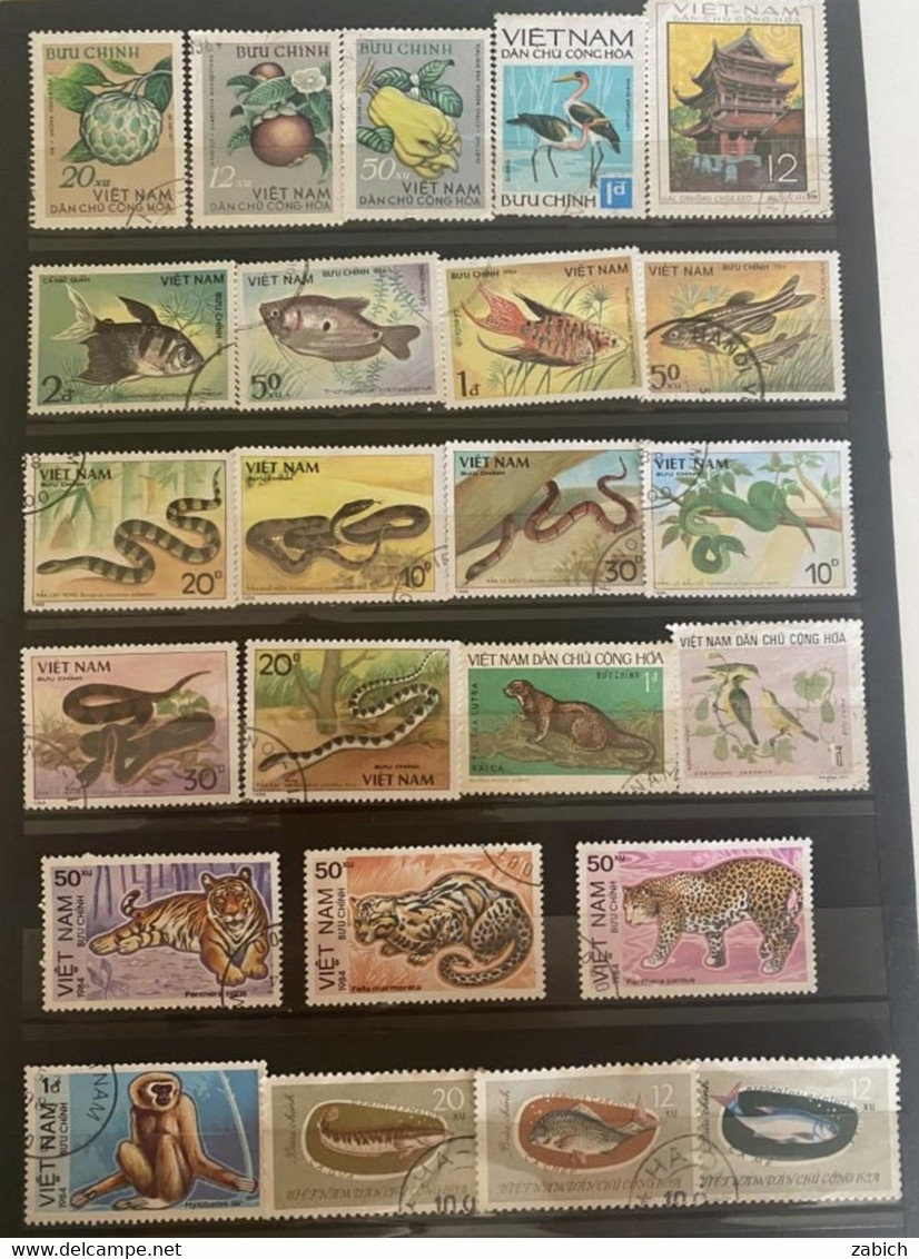 THEMATIQUE 30 TIMBRES Animaux Vietnam Mongolie - Other & Unclassified