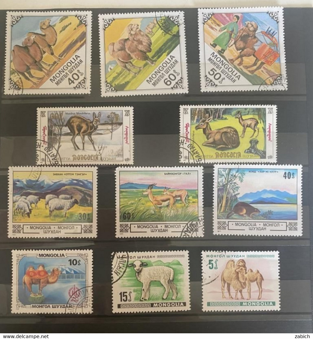 THEMATIQUE 30 TIMBRES Animaux Vietnam Mongolie - Andere & Zonder Classificatie