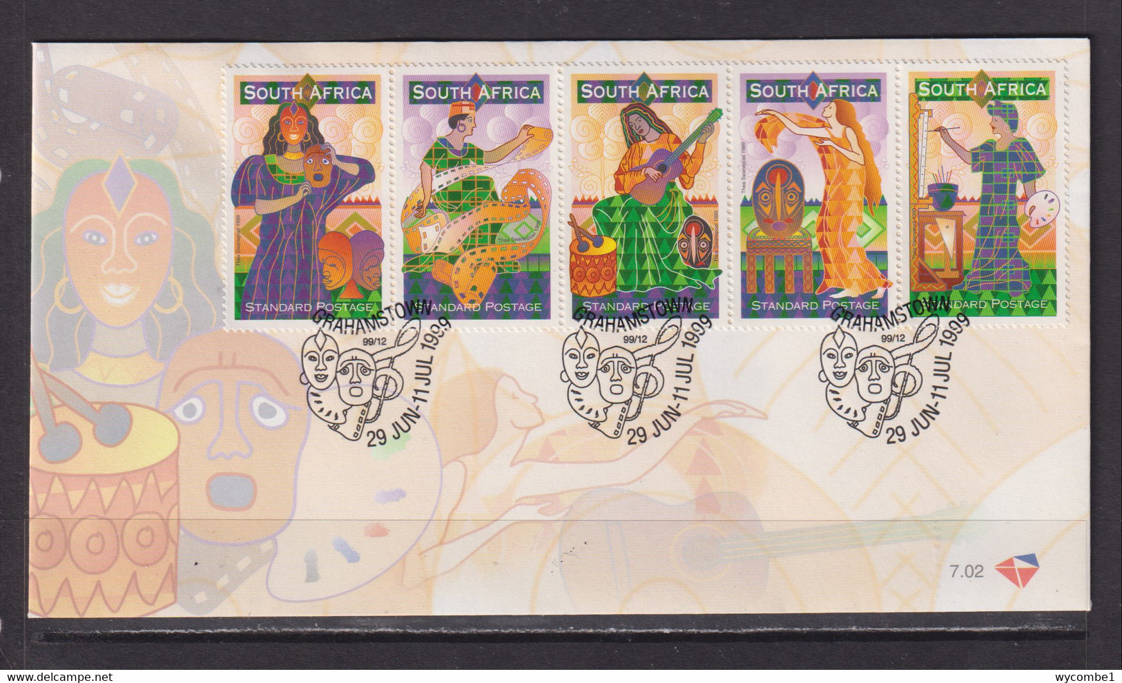 SOUTH AFRICA - 1999 Arts Festival Set As Strip FDC - Covers & Documents