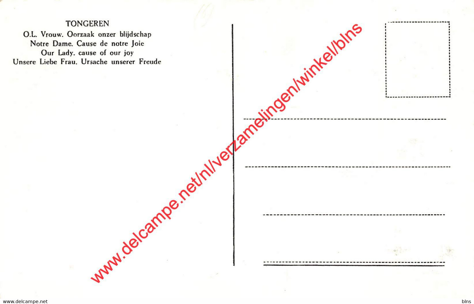 O.L.Vrouw - Oorzaak Onzer Blijdschap - Tongeren - Tongeren