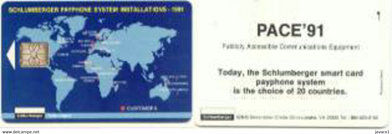 USA_ : SCH01 (50u) Schlumberger Installations PACE'91 SI-6 DEMO MINT - [3] Magnetic Cards