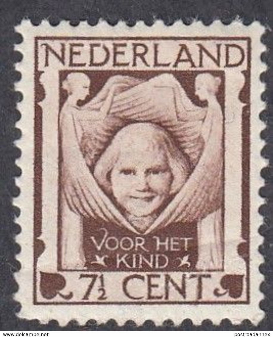 Netherlands, Scott #B7, Mint Hinged, Allegory Of Charity Protecting Children, Issued 1924 - Unused Stamps