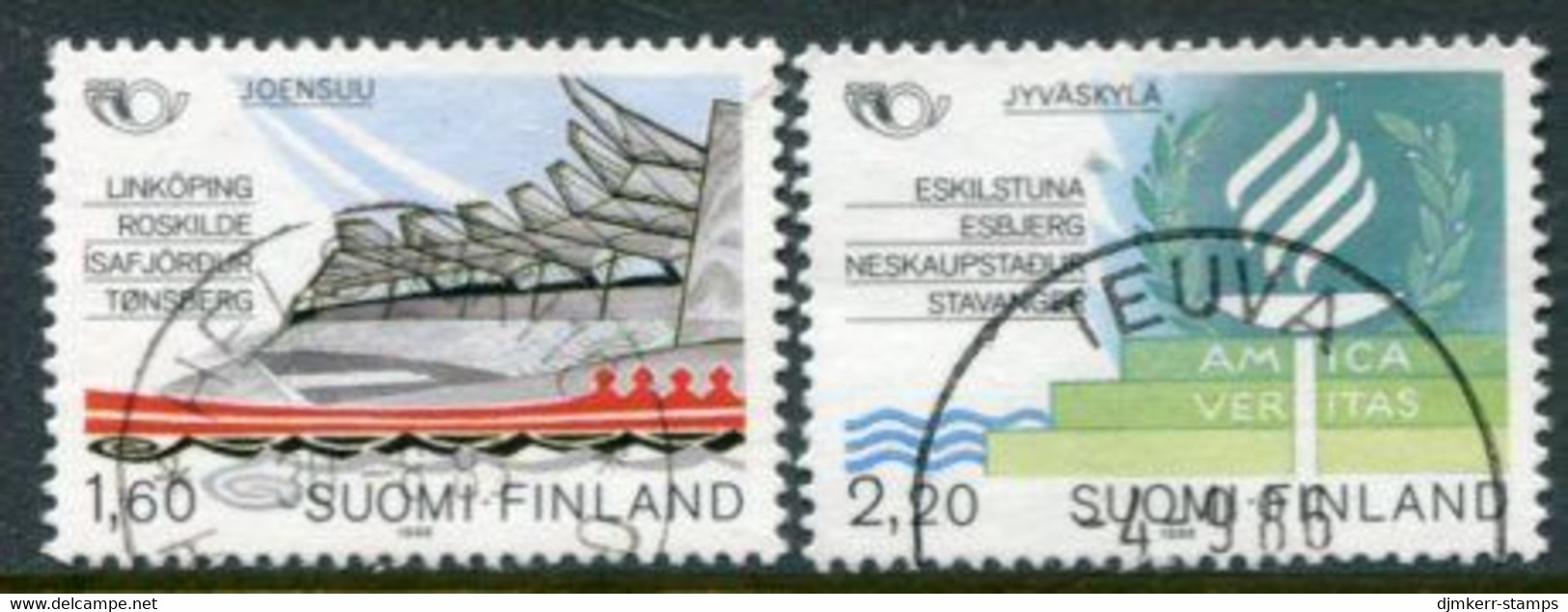 FINLAND 1986 Partnership Towns Used.  Michel 996-97 - Usados