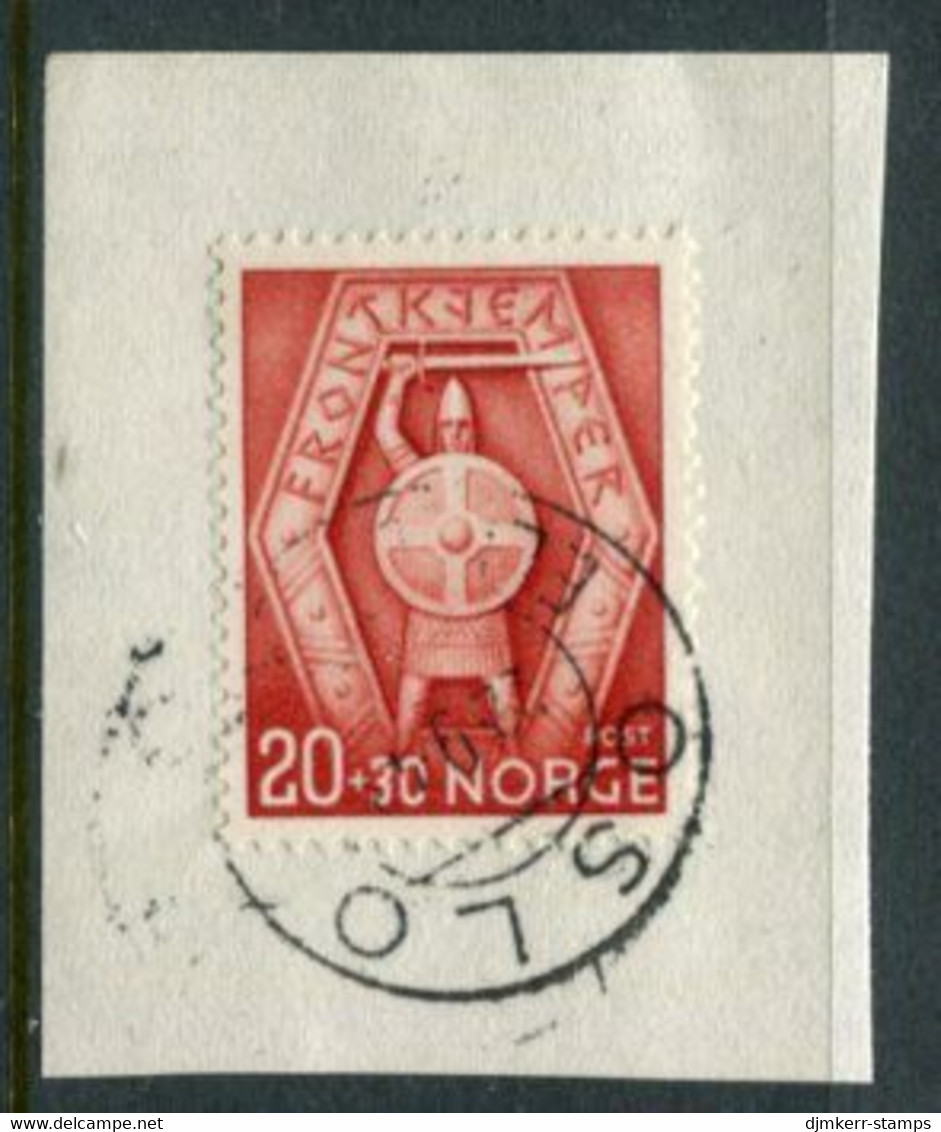 NORWAY 1943 Soldiers' Relief Fund Used On Piece With Clear Date.  Michel 291 - Used Stamps