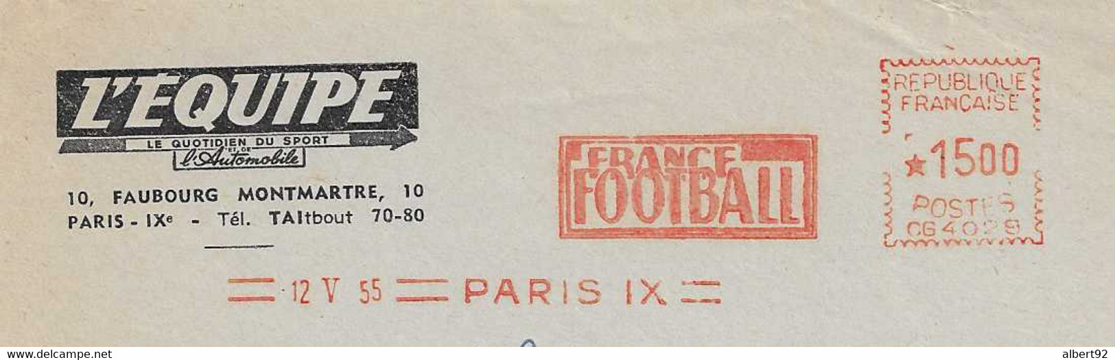 1955 EMA Journal "France Football " L'Equipe" (n° CB 4028) - Otros & Sin Clasificación