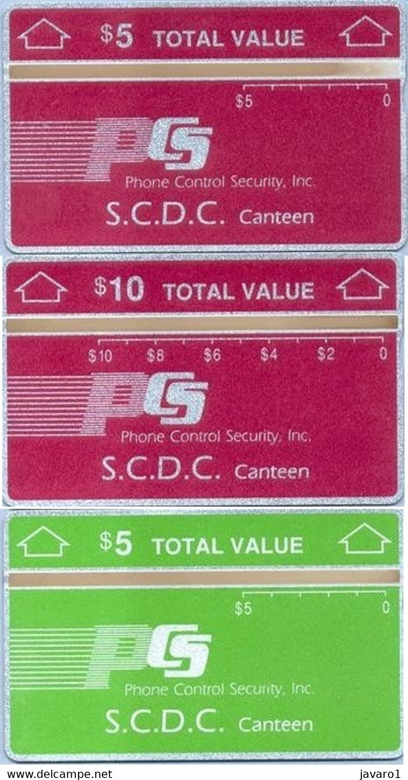 USA_ : MAN-MP01-3  $ 5,10,5$ SCDC CANTEEN SET (set Of 3) MINT - [3] Magnetkarten