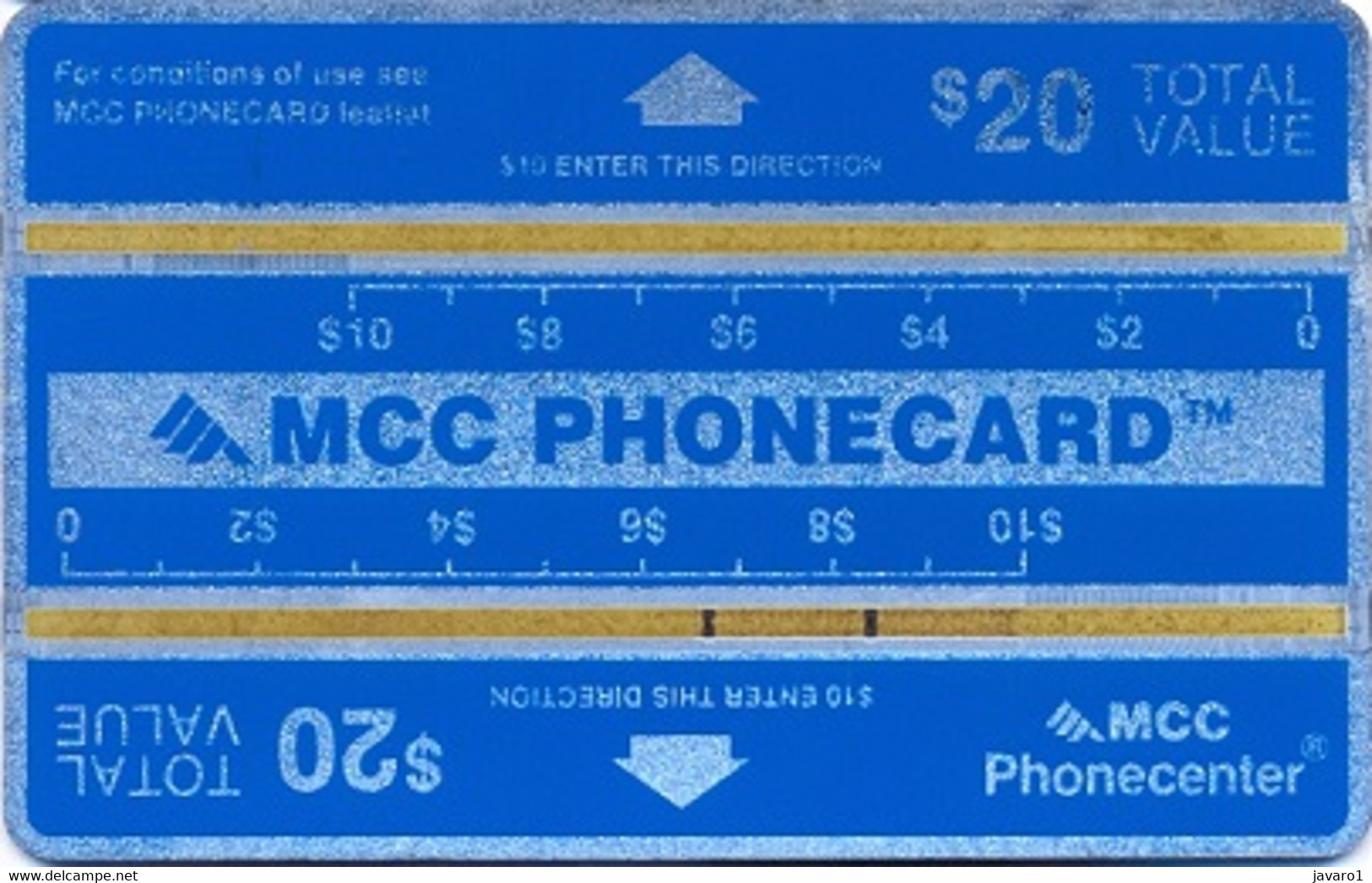 USA_ : MCC-LM1 $20 MCC 2/4mm  USED As Pictured - [3] Magnetkarten