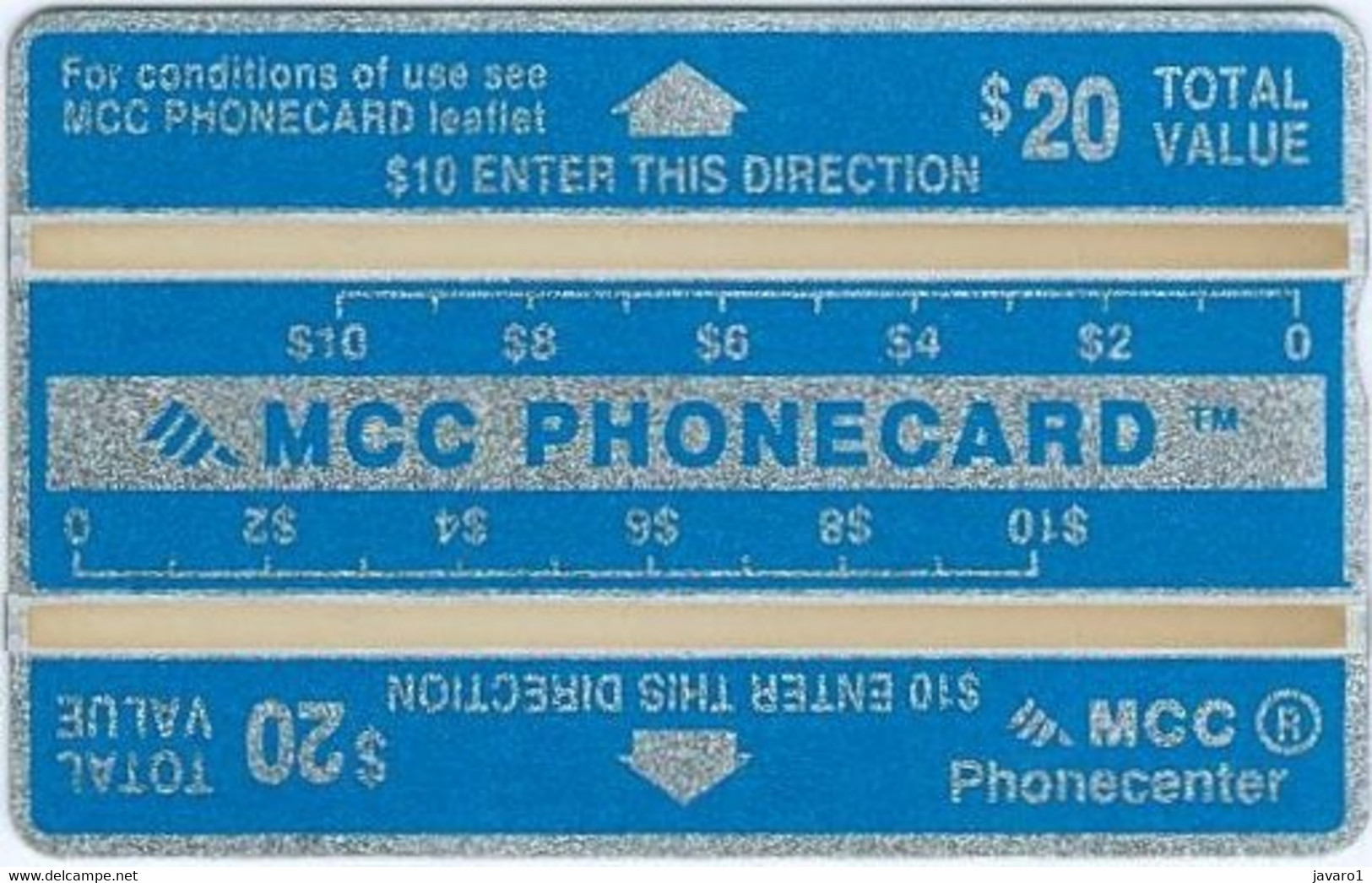 USA_ : MCC-LM1C $20 MCC 3/4mm Notched ,806D Inverted Ctrl MINT - [3] Magnetic Cards