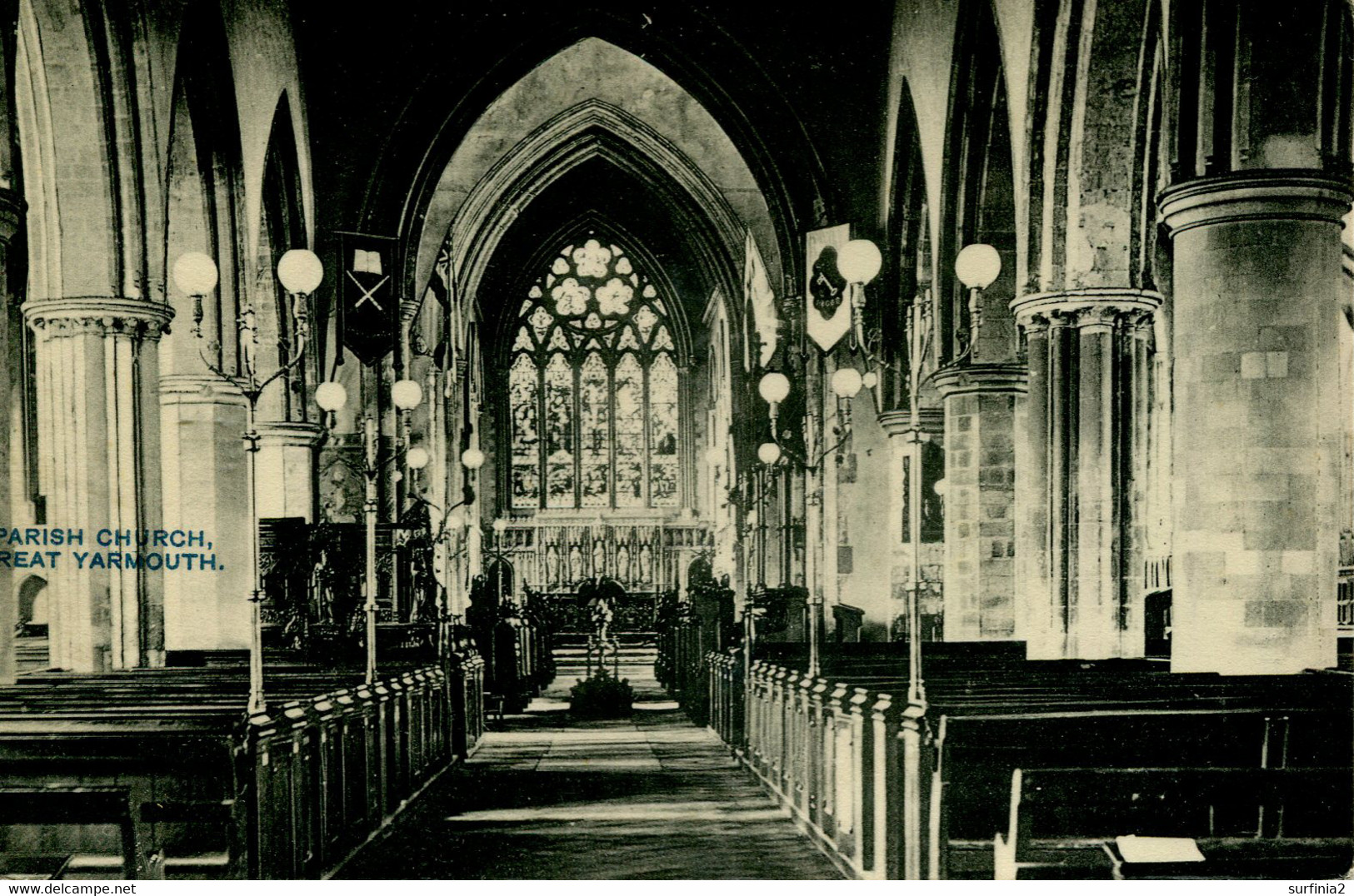 NORFOLK - GREAT YARMOUTH - PARISH CHURCH (Interior) RP Nf740 - Great Yarmouth