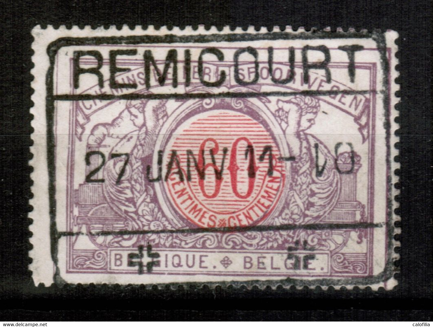 Chemins De Fer TR 37, Obliteration Centrale Nette Parfaitement Apposee REMICOURT, Superbe - Other & Unclassified