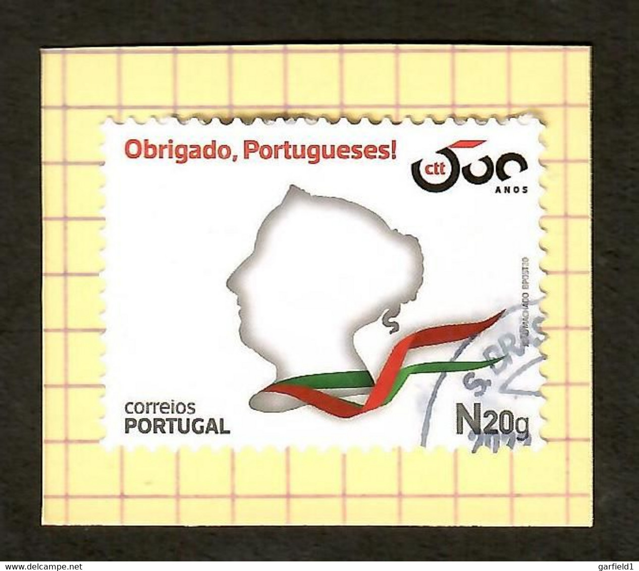 Portugal 2020 , Obrigado Portugueses - Selbstklebend - Gestempelt / Used / (o) - Usati