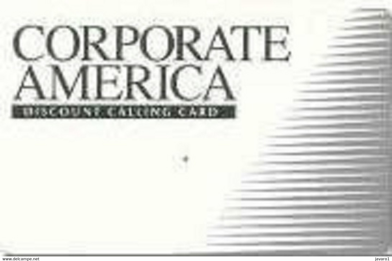 USA : USAN303 CORPORATE AMERICA Discount Calling Card USED - To Identify