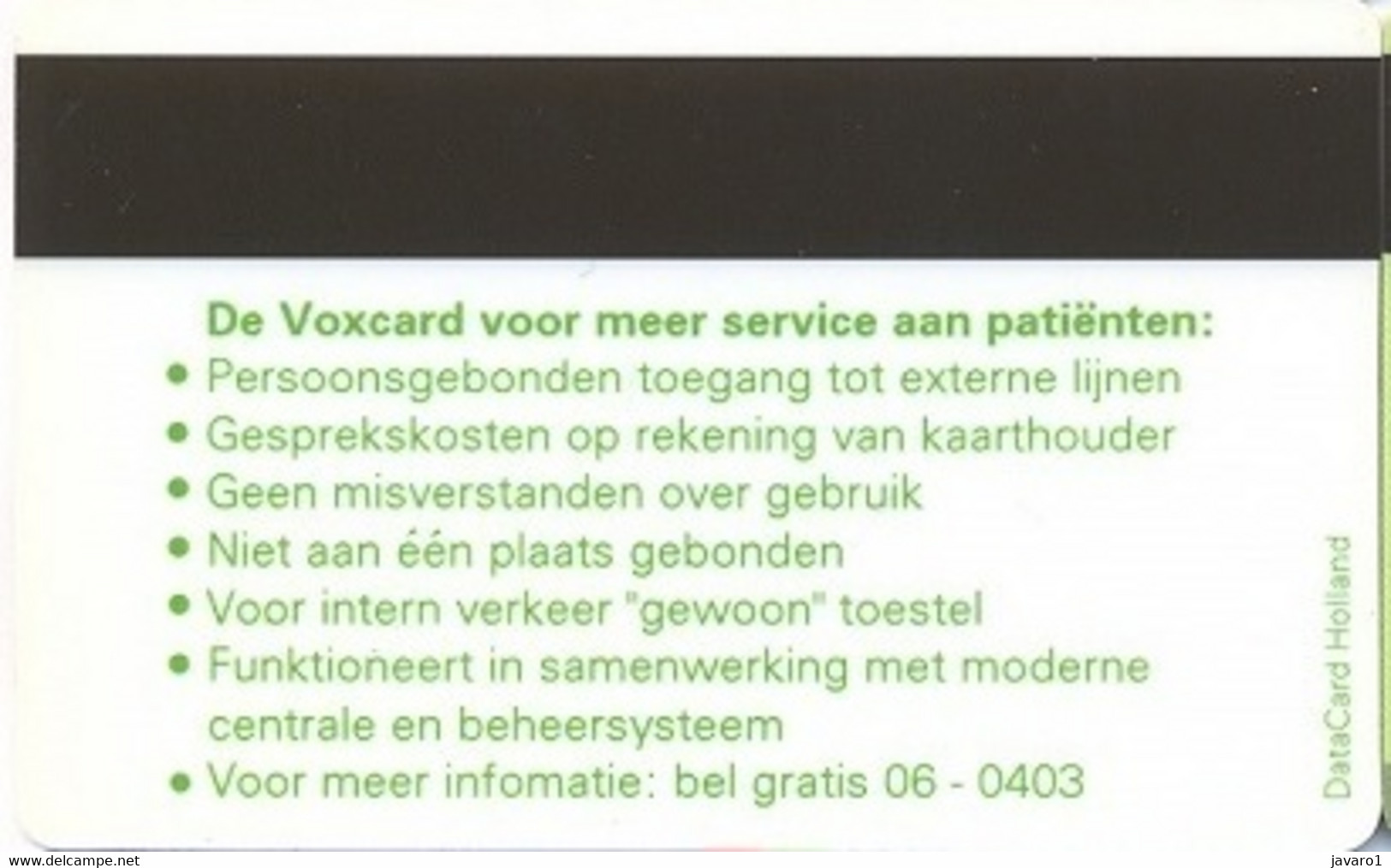 NETHERLAND : NED13 PTT VOXCARD Ziekenhuis Service USED - A Identificar