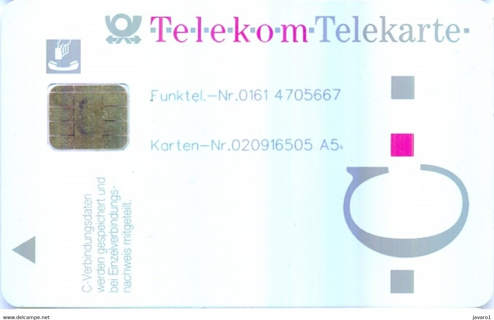 GERMANY : DUI6 FUNKTEL (other Chip) USED - Da Identificare