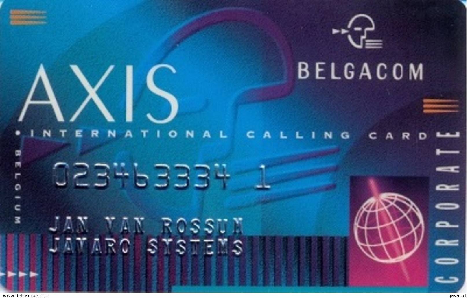 BELGIUM : BEL02 BELGIUM : AXIS Corporate Card USED - To Identify