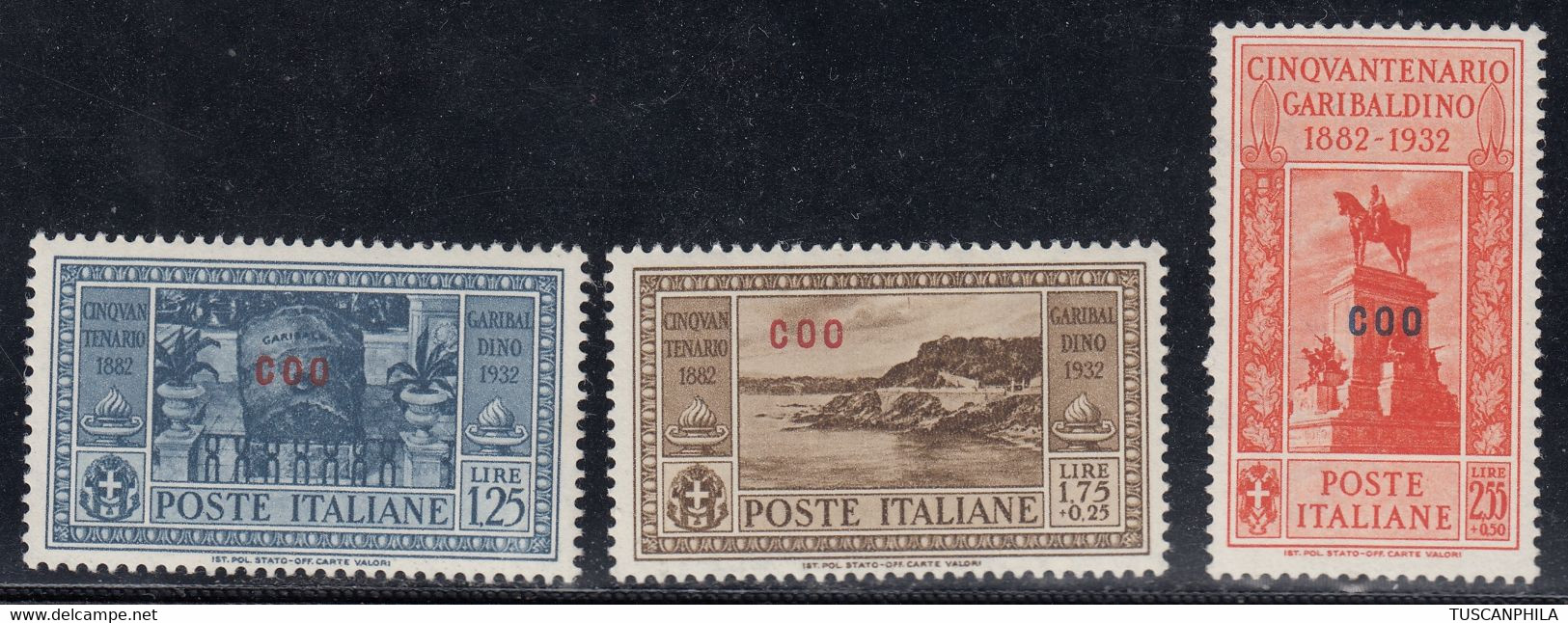 1932 Insieme Di 3 Valori Sass. MH* Cv 140 - Egée (Coo)