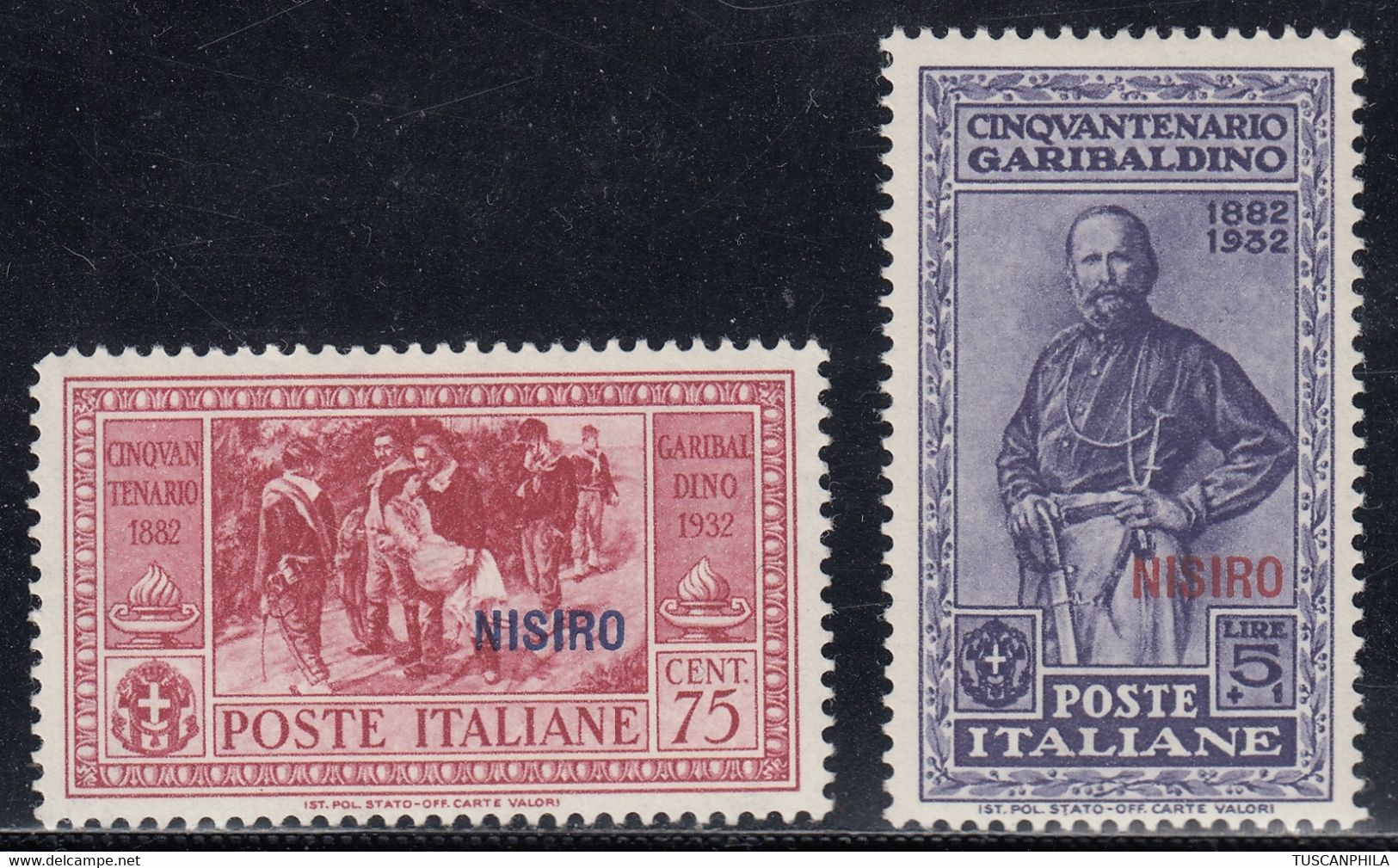 1932 2 Valori Sass. 22-26 MH* Cv 84 - Egeo (Nisiro)