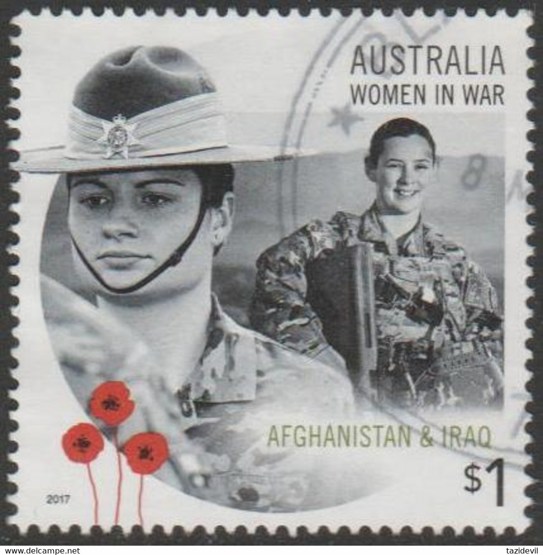 AUSTRALIA - USED 2017 $1.00 Women In War - Afghanistan And Iraq - Soldiers - Used Stamps