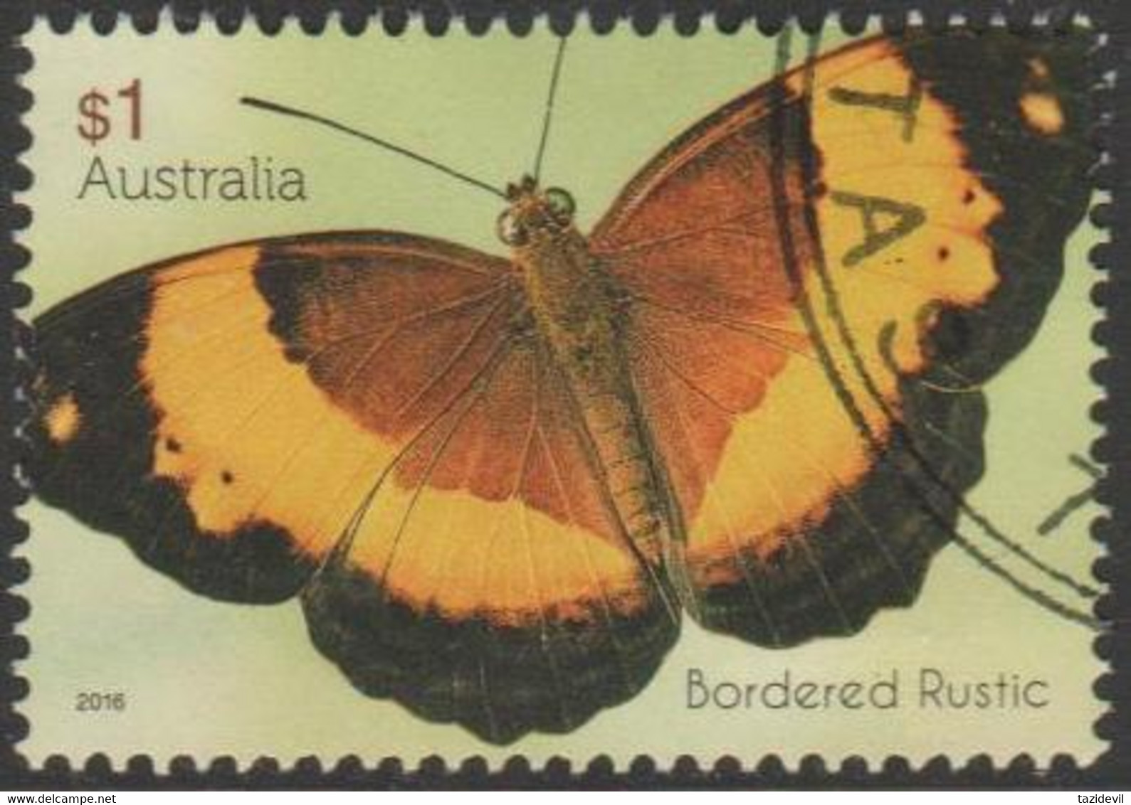 AUSTRALIA - USED 2016 $1.00 Butterflies - Bordered Rustic - Used Stamps