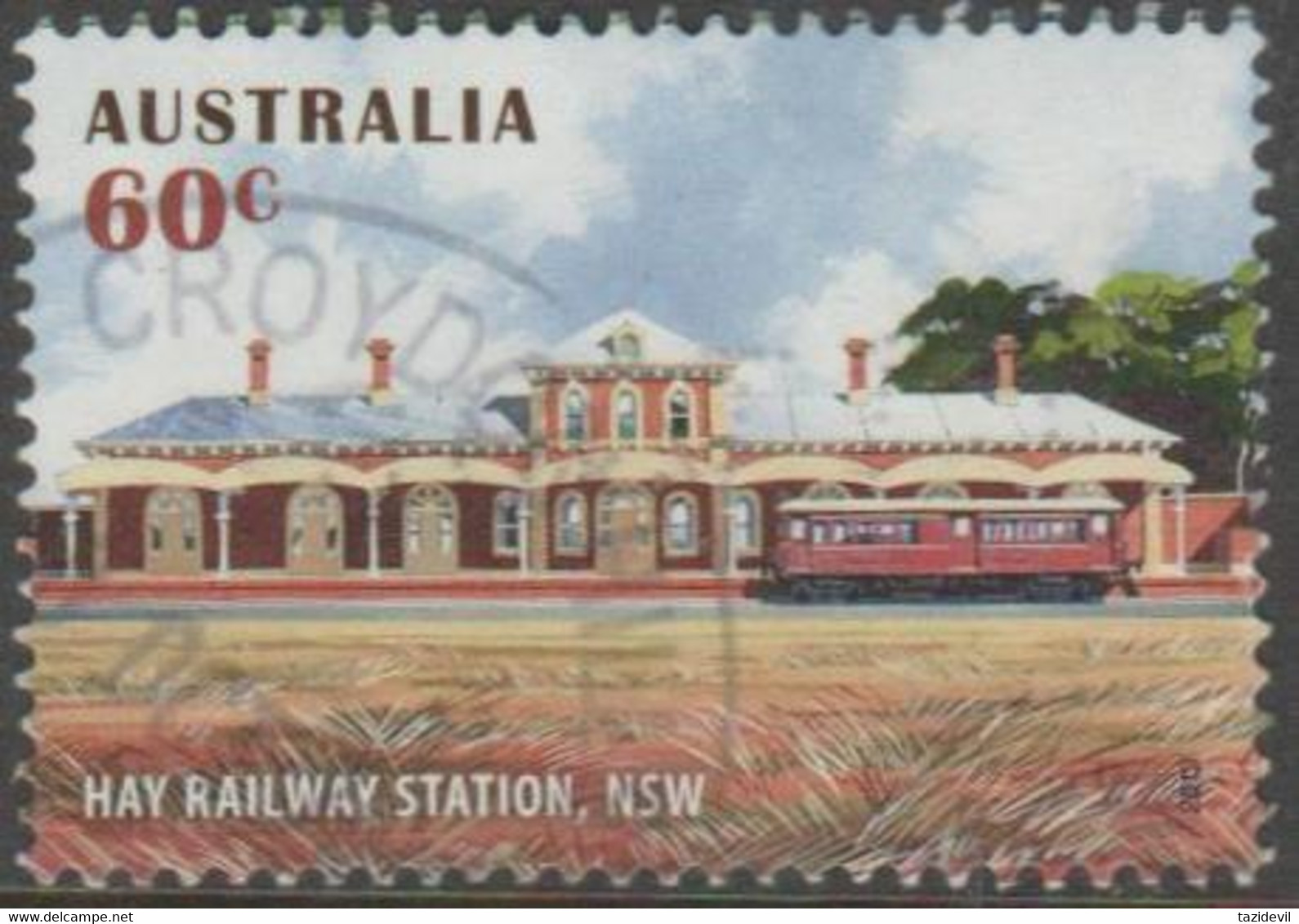 AUSTRALIA - USED 2013 60c Hostoric Railway Stations - Hay, New South Wales - Used Stamps