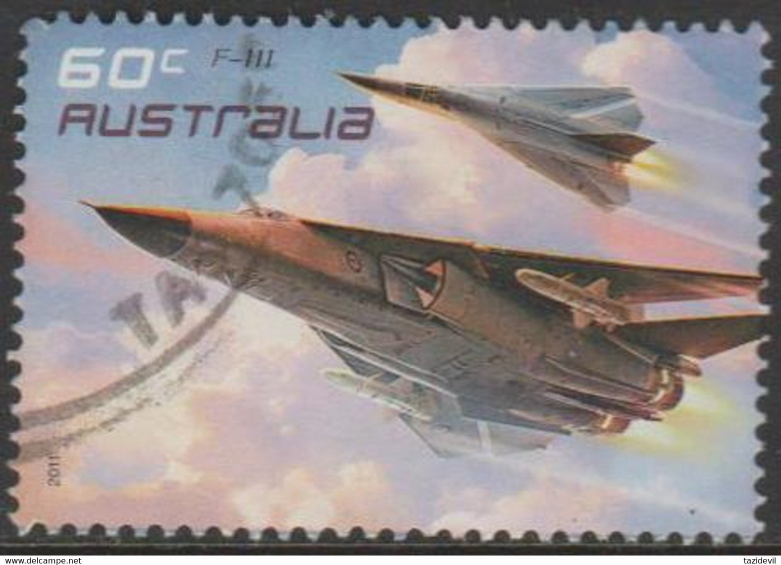 AUSTRALIA - USED 2011 60c Air Force Aviation F/A-18F - Aircraft - Used Stamps