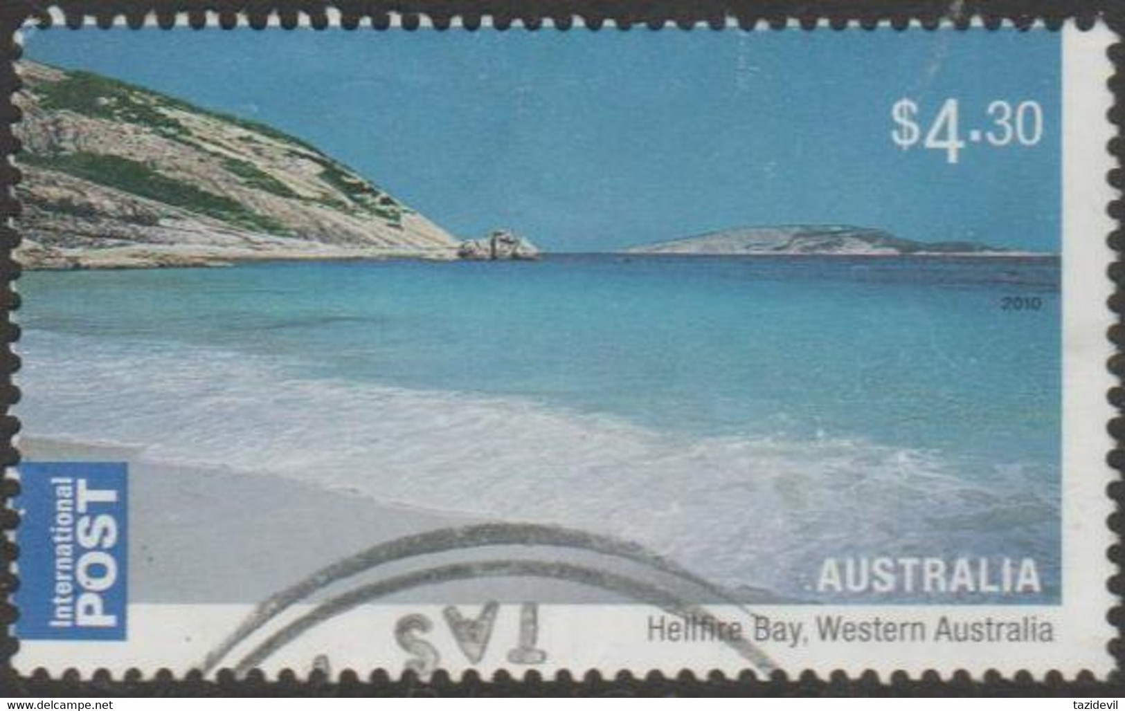 AUSTRALIA - USED 2010 $4.30 Australian Beaches, International - Hellfire Bay, Western Australia - Used Stamps