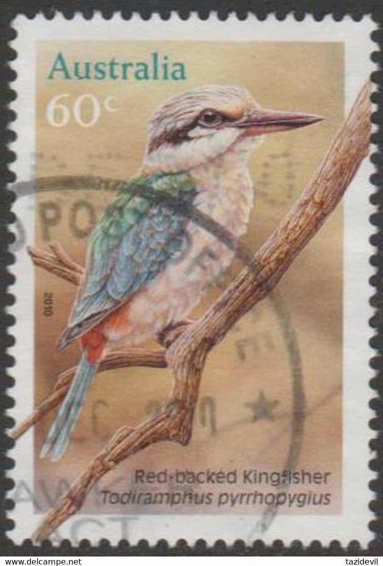 AUSTRALIA - USED 2010 60c Australian Kingfishers - Red Backed Kookaburra - Bird - Used Stamps