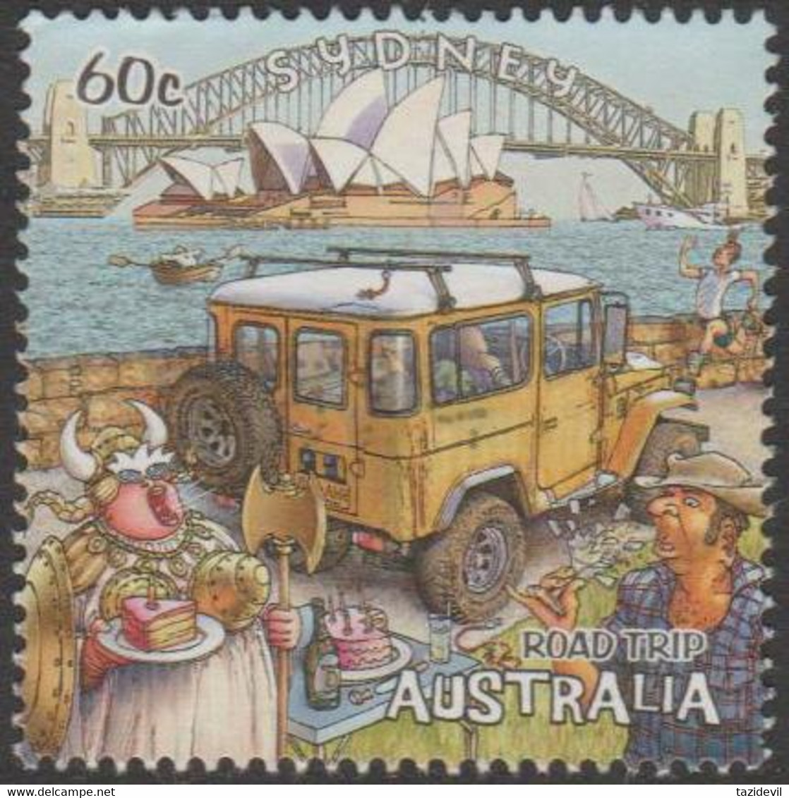 AUSTRALIA - USED 2013 60c Road Trip Australia - Sydney, New South Wales - Harbour Bridge, Opera House - Motor Vehicle - Used Stamps