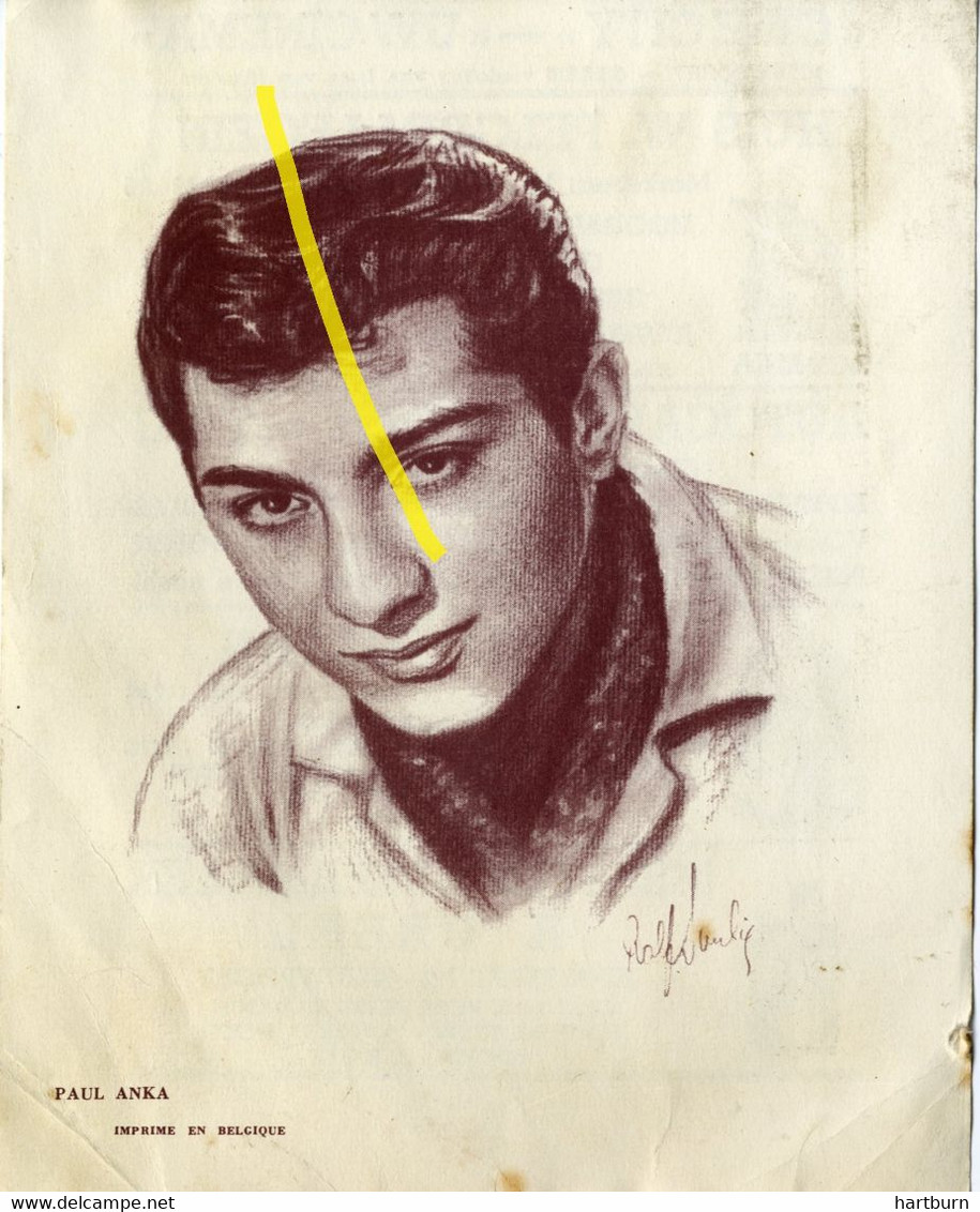 ♥️ Paul Anka (Cinema, Acteurs, Actrices, Film, Movie) (B-28) Cine CITY, Nieuwpoort (14.5 X 11.5 Cm) - Programme